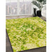 Machine Washable Transitional Pistachio Green Rug in a Family Room, wshpat2989yw