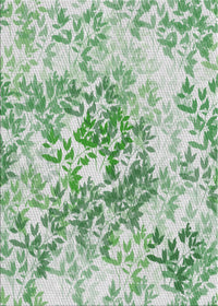 Machine Washable Transitional Forest Green Rug, wshpat2989