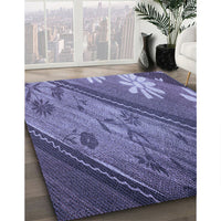 Patterned Purple Rug, pat299blu