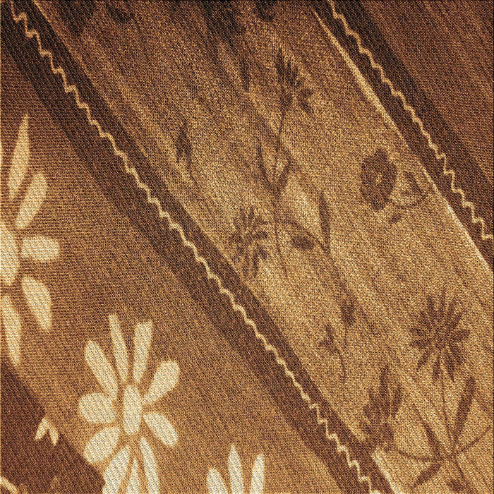 Round Patterned Red Brown Rug, pat299brn