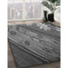 Patterned Gunmetal Gray Rug in Family Room, pat299gry