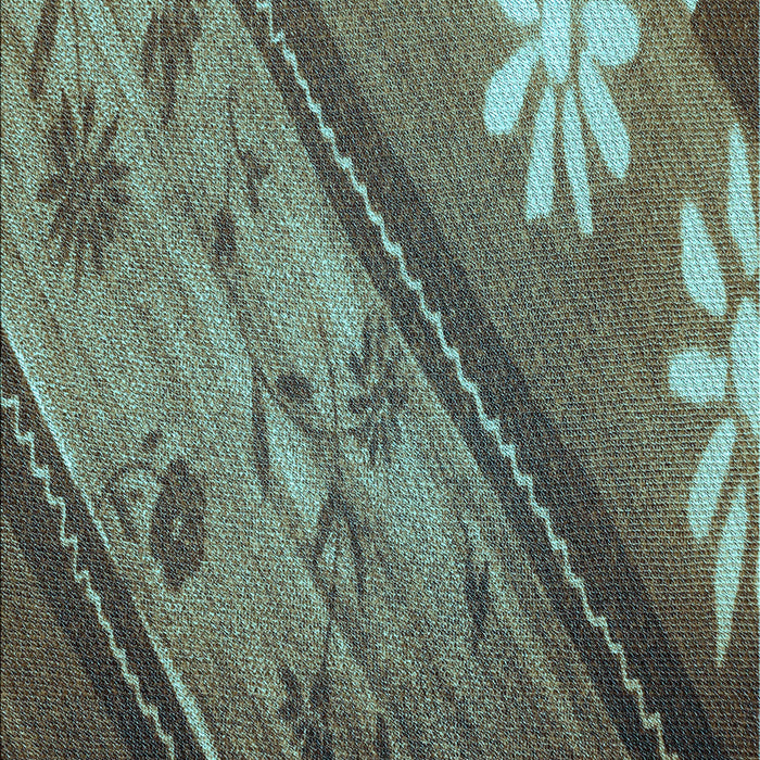 Patterned Cadet Blue Green Rug, pat299lblu