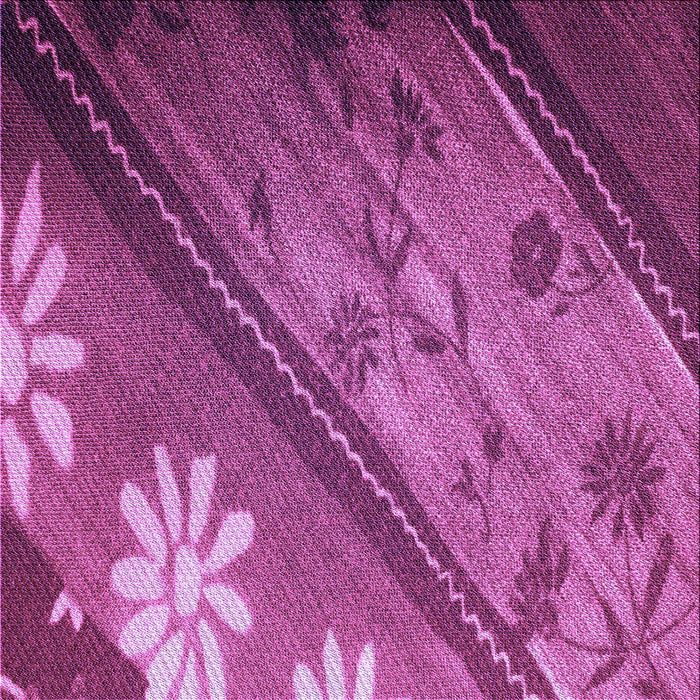 Round Patterned Medium Violet Red Pink Rug, pat299pur