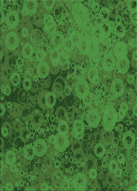 Machine Washable Transitional Deep Emerald Green Rug, wshpat2990grn