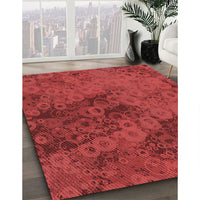 Patterned Red Rug, pat2990rd