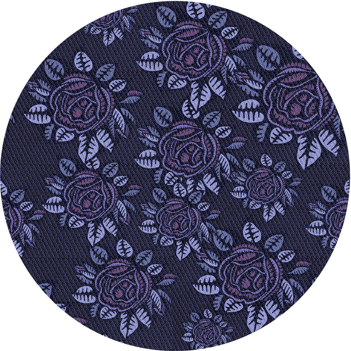 Square Patterned Night Blue Rug, pat2991blu