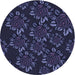 Square Patterned Night Blue Rug, pat2991blu