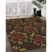 Patterned Saddle Brown Rug in Family Room, pat2991brn