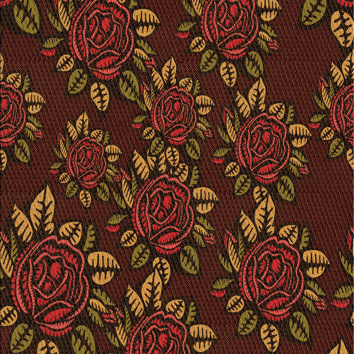 Patterned Mahogany Brown Rug, pat2991org