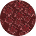 Square Patterned Maroon Red Rug, pat2991rd