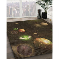 Patterned Red Brown Rug, pat2992brn