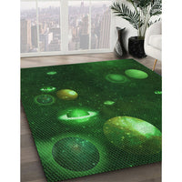 Patterned Green Rug, pat2992grn