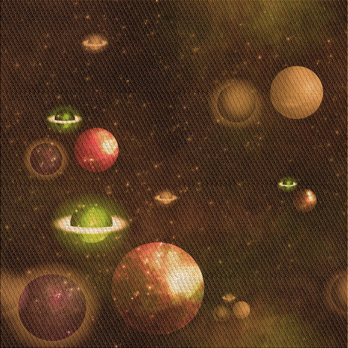 Round Patterned Saddle Brown Rug, pat2992org