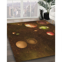 Patterned Saddle Brown Rug, pat2992org