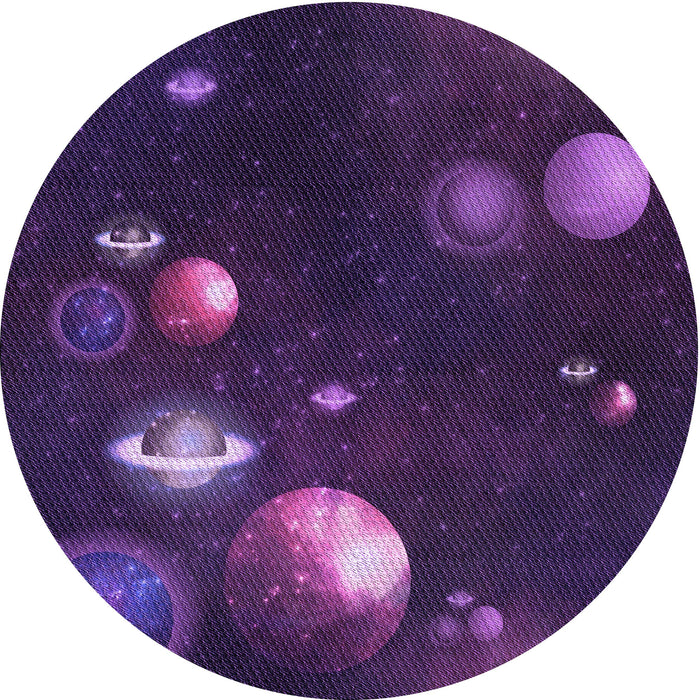 Square Machine Washable Transitional Dark Purple Rug in a Living Room, wshpat2992pur