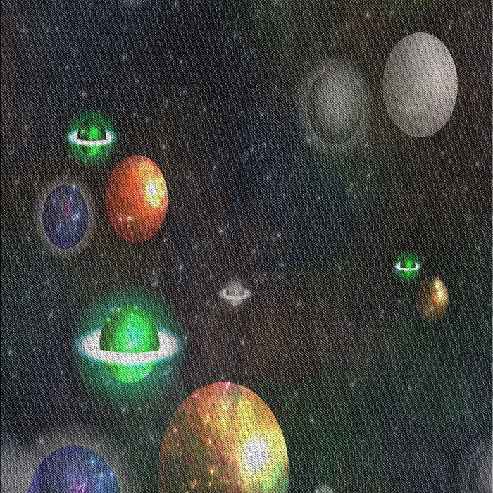 Patterned Black Novelty Rug, pat2992