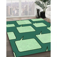 Patterned Light Green Rug, pat2993grn