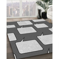 Patterned Platinum Silver Gray Rug, pat2993gry