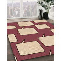 Patterned Pastel Orange Rug, pat2993org