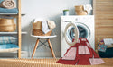 Machine Washable Transitional Red Rug in a Washing Machine, wshpat2993rd