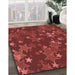 Machine Washable Transitional Red Rug in a Family Room, wshpat2994rd