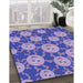 Machine Washable Transitional Purple Mimosa Purple Rug in a Family Room, wshpat2995blu