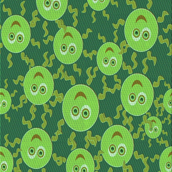 Patterned Green Rug, pat2995grn