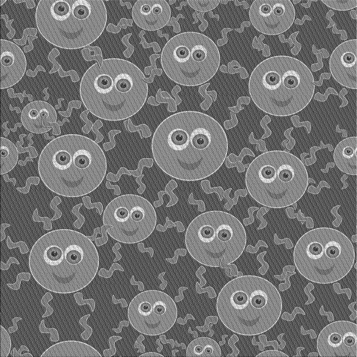 Round Machine Washable Transitional Gunmetal Gray Rug, wshpat2995gry