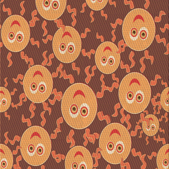 Patterned Orange Rug, pat2995org