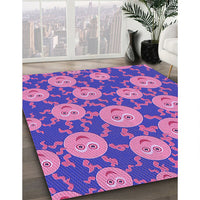 Patterned Purple Rug, pat2995pur