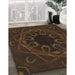 Machine Washable Transitional Saddle Brown Rug in a Family Room, wshpat2996brn