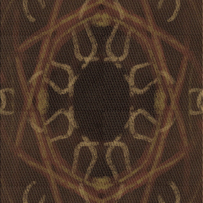 Patterned Saddle Brown Rug, pat2996brn