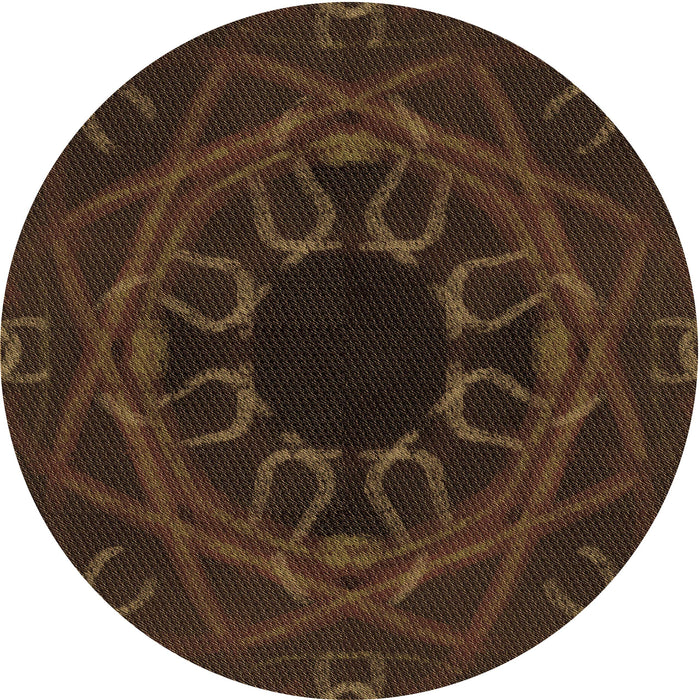 Square Machine Washable Transitional Saddle Brown Rug in a Living Room, wshpat2996brn