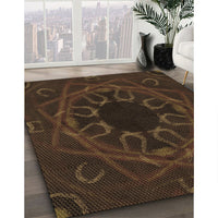 Patterned Saddle Brown Rug, pat2996brn