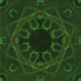 Round Patterned Green Rug, pat2996grn