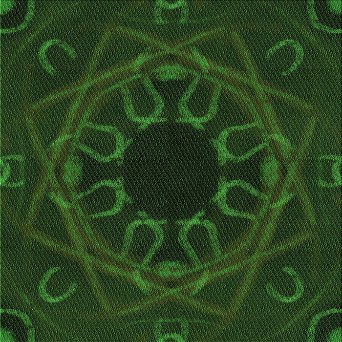 Round Machine Washable Transitional Green Rug, wshpat2996grn