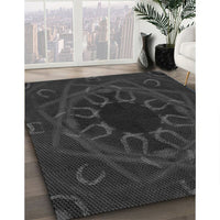 Patterned Midnight Gray Rug, pat2996gry