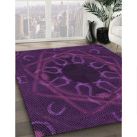 Patterned Dark Purple Rug, pat2996pur