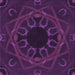 Round Patterned Dark Purple Rug, pat2996pur