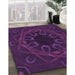 Machine Washable Transitional Dark Purple Rug in a Family Room, wshpat2996pur