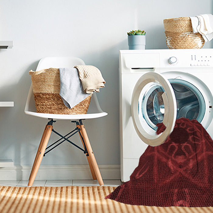 Machine Washable Transitional Maroon Red Rug in a Washing Machine, wshpat2996rd