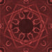 Round Patterned Maroon Red Rug, pat2996rd
