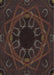 Patterned Black Brown Novelty Rug, pat2996