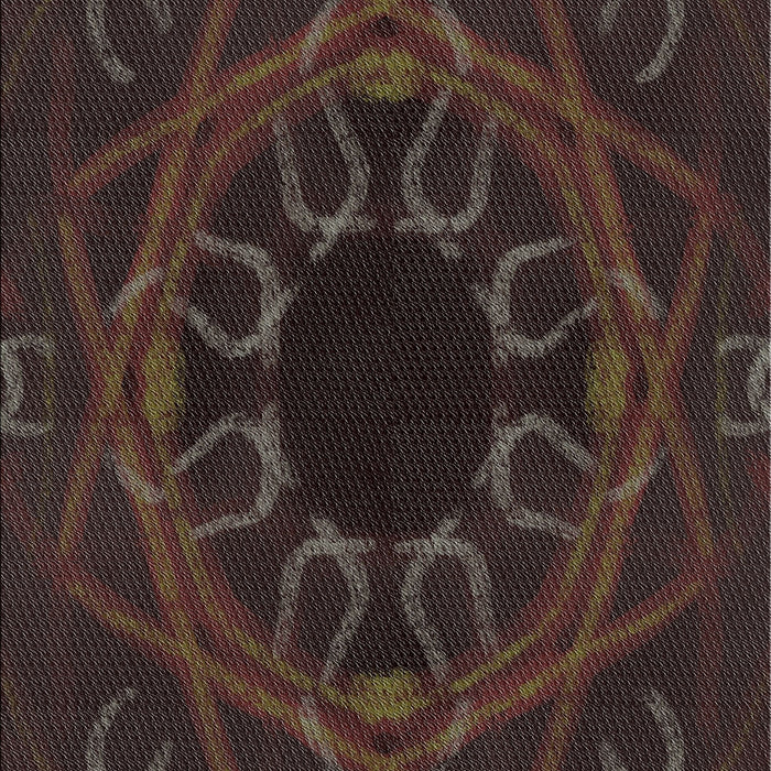 Patterned Black Brown Novelty Rug, pat2996