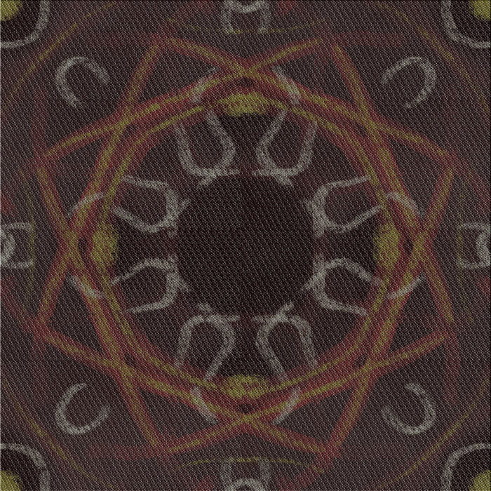 Square Patterned Black Brown Novelty Rug, pat2996