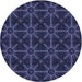 Square Patterned Night Blue Rug, pat2997blu