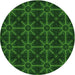 Square Machine Washable Transitional Green Rug in a Living Room, wshpat2997grn