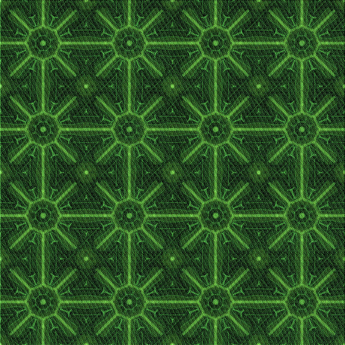 Round Patterned Green Rug, pat2997grn