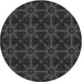 Square Patterned Midnight Gray Rug, pat2997gry