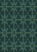 Patterned Deep Teal Green Rug, pat2997lblu